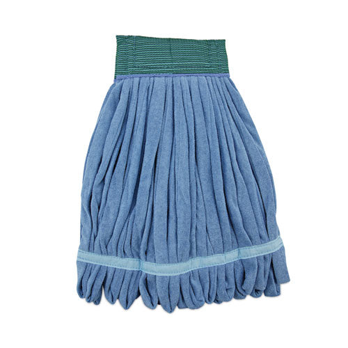 Image of Boardwalk® Microfiber Looped-End Wet Mop Head, Medium, Blue