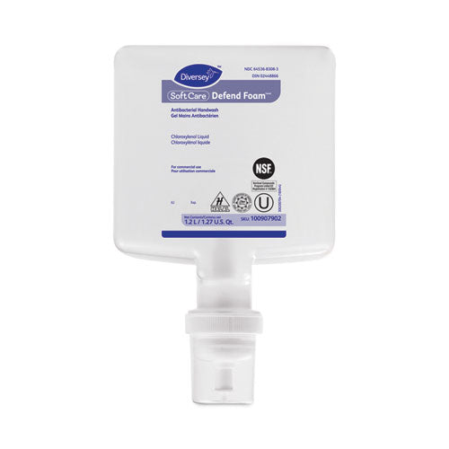 Image of Diversey Soft Care Defend Foam Handwash Refill, Fragrance-Free, 1.2 L, 6/Carton
