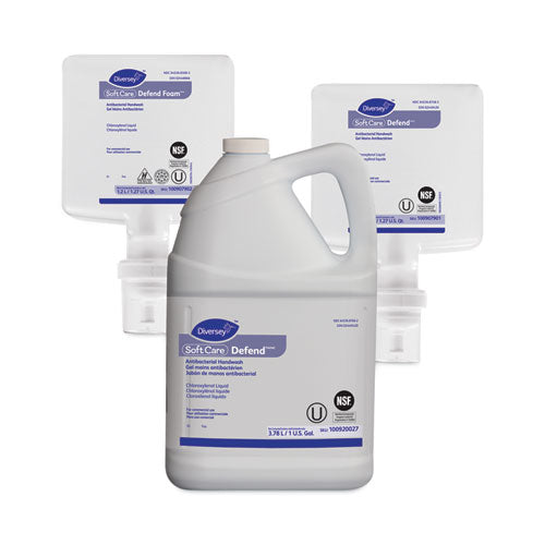 Image of Diversey Soft Care Defend Foam Handwash Refill, Fragrance-Free, 1.2 L, 6/Carton