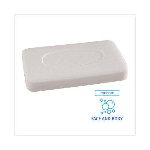 Image of Boardwalk® Face and Body Amenity Soap, Unwrapped, Floral Scent, # 3 Bar, 144/Carton