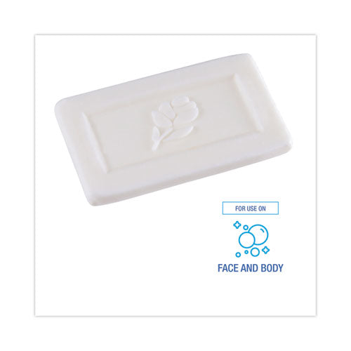 Image of Boardwalk® Face and Body Amenity Soap, Flow Wrapped, Floral Scent, # 1/2 Bar, 1,000/Carton