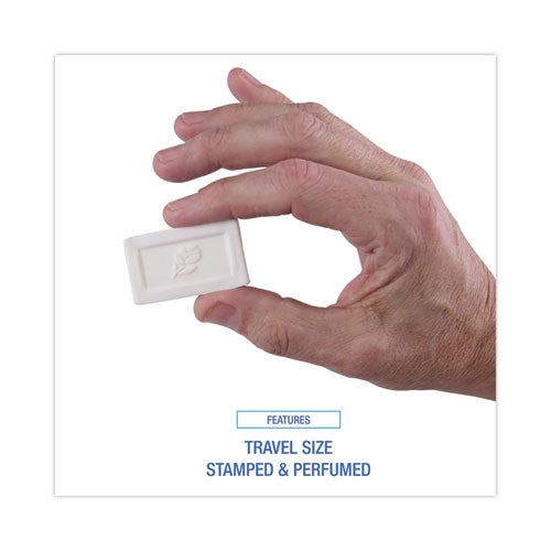 Image of Boardwalk® Face and Body Amenity Soap, Flow Wrapped, Floral Scent, # 1/2 Bar, 1,000/Carton