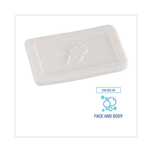 Image of Boardwalk® Face and Body Amenity Soap, Flow Wrapped, Floral Scent, # 3/4 Bar, 1,000/Carton