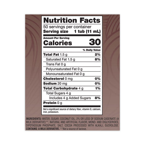 Image of Coffee mate® Liquid Coffee Creamer, Salted Caramel Chocolate, 0.38 oz Mini Cups, 50/Box, 4 Boxes/Carton