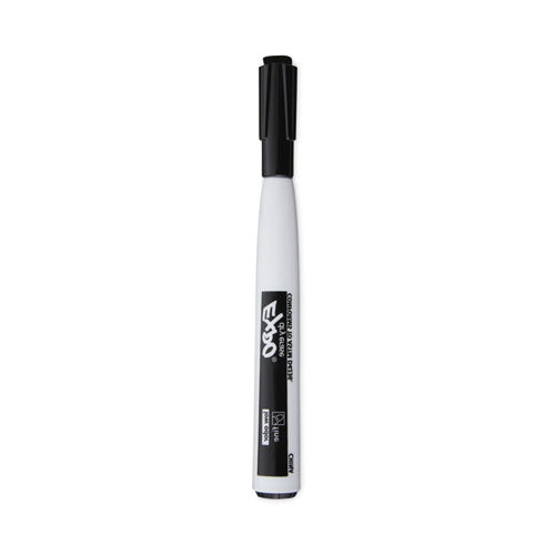 Image of EXPO® Magnetic Dry Erase Marker, Fine Bullet Tip, Black, 4/pack