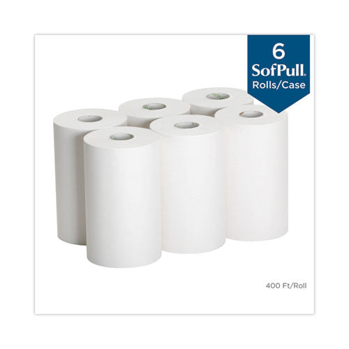 Image of Georgia Pacific® Professional Hardwound Paper Towel Roll, Nonperforated, 1-Ply, 9" x 400 ft, White, 6 Rolls/Carton