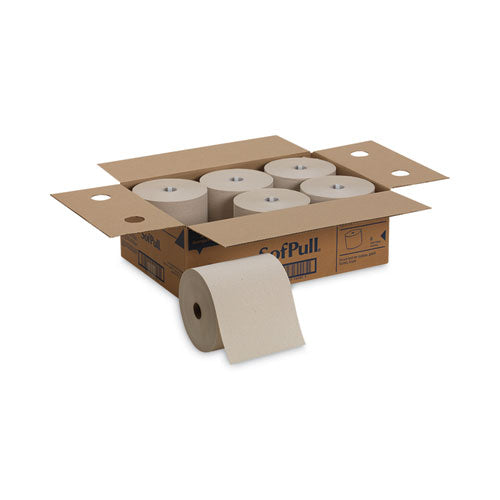 Image of Georgia Pacific® Professional Hardwound Roll Paper Towel, Nonperforated, 1-Ply, 7.87" x 1,000 ft, Brown, 6 Rolls/Carton