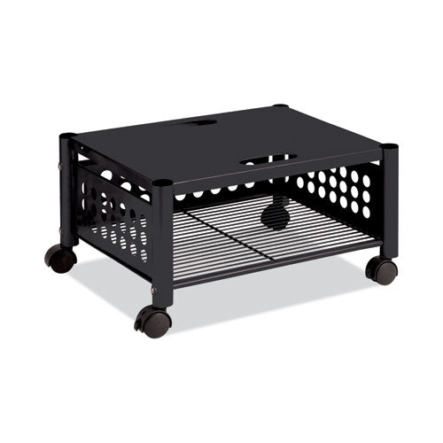 Image of Vertiflex® Underdesk Machine Stand, Metal, 2 Shelves, 90 lb Capacity, 21.5" x 17.88" x 11.5", Black