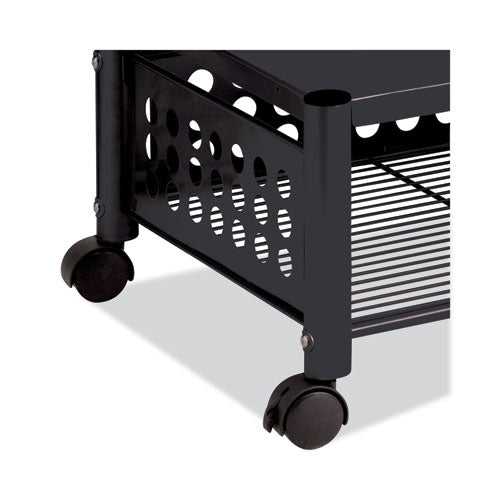 Image of Vertiflex® Underdesk Machine Stand, Metal, 2 Shelves, 90 lb Capacity, 21.5" x 17.88" x 11.5", Black