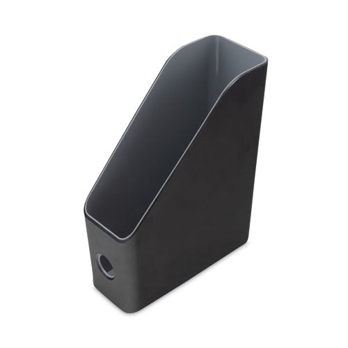 Image of Advantus Fusion Magazine File, 3.5 x 9.5 x 12, Black/Gray