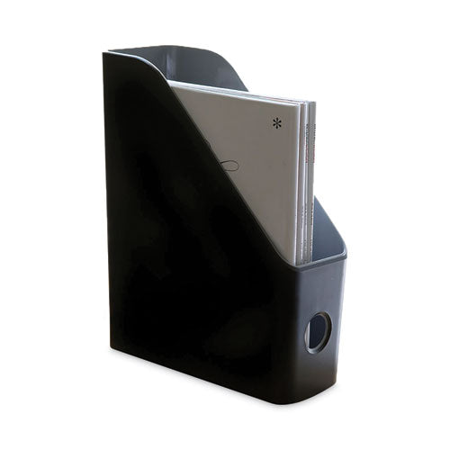 Image of Advantus Fusion Magazine File, 3.5 x 9.5 x 12, Black/Gray