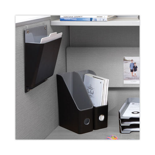 Image of Advantus Fusion Magazine File, 3.5 x 9.5 x 12, Black/Gray