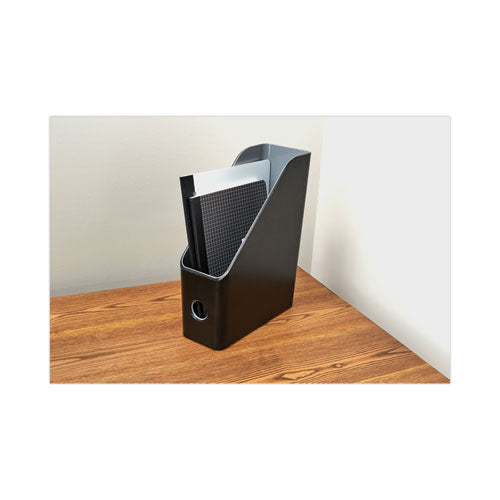 Image of Advantus Fusion Magazine File, 3.5 x 9.5 x 12, Black/Gray