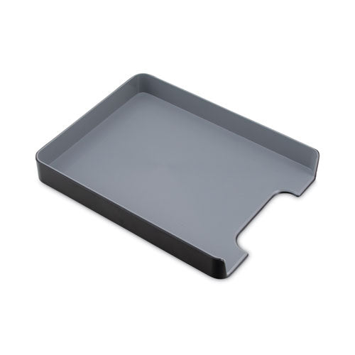 Image of Advantus Fusion Letter Tray, 1 Section, Letter Size Files, 9.75" x 12.5" x 1.75", Black