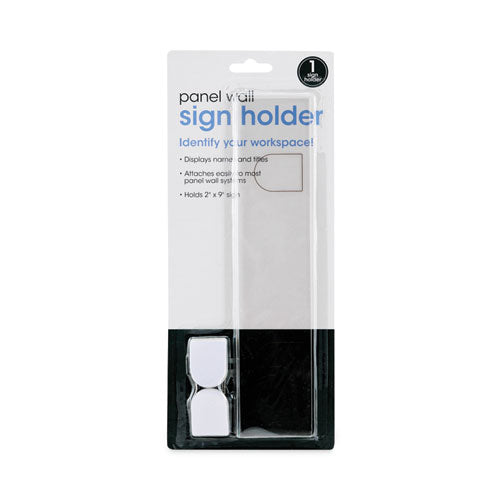 Image of Advantus Panel Wall Sign Name Holder, Acrylic, 9 X 2, Clear