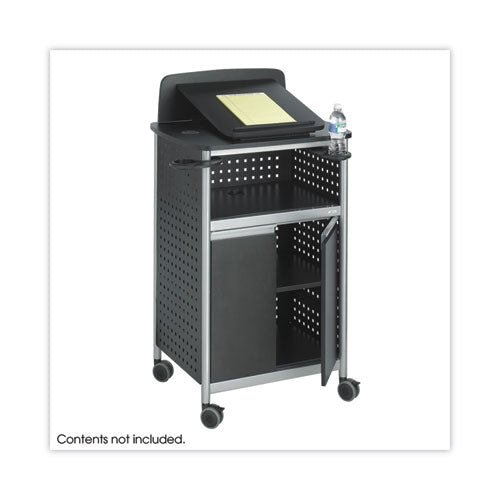 Image of Safco® Scoot Multipurpose Mobile Lectern, 28.75 X 22 X 49.75, Black/silver