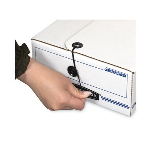 Image of Bankers Box® Liberty Check And Form Boxes, 9" X 24" X 6.38", White/blue, 12/carton