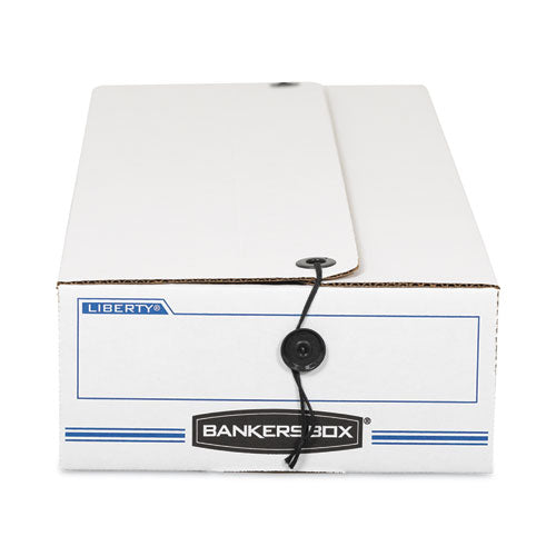 Image of Bankers Box® Liberty Check And Form Boxes, 9.25" X 15" X 4.25", White/blue, 12/carton