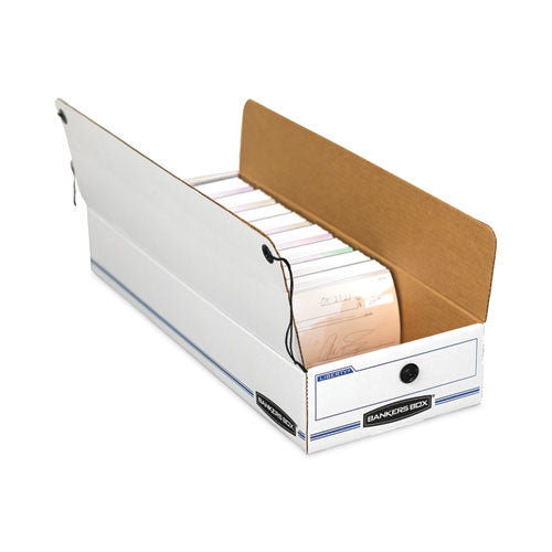 Image of Bankers Box® Liberty Check And Form Boxes, 9.5" X 23.75" X 4.5", White/blue, 12/carton