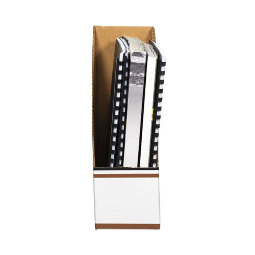 Image of Bankers Box® Corrugated Cardboard Magazine File, 4 x 11 x 12.25, Wood Grain, 12/Carton