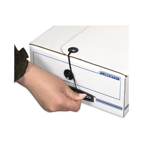 Image of Bankers Box® Liberty Check And Form Boxes, 9.5" X 23.75" X 4.5", White/blue, 12/carton