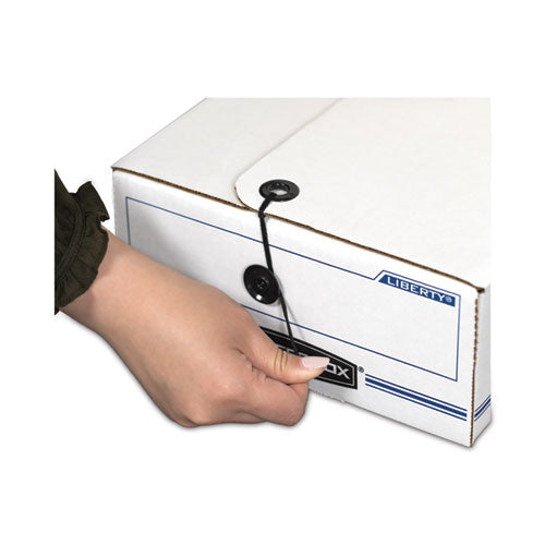 Image of Bankers Box® Liberty Check And Form Boxes, 9.25" X 23.75" X 4.25", White/blue, 12/carton