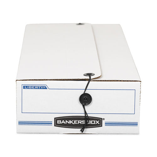 Image of Bankers Box® Liberty Check And Form Boxes, 9.25" X 23.75" X 4.25", White/blue, 12/carton