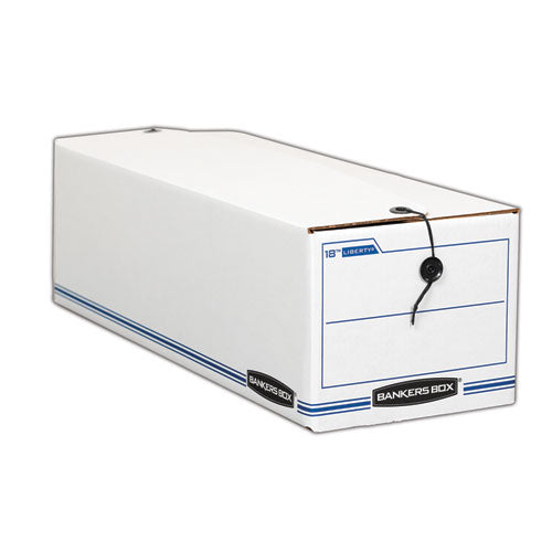 Image of Bankers Box® Liberty Check And Form Boxes, 9" X 24.25" X 7.5", White/blue, 12/carton