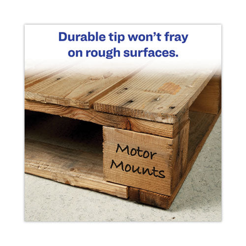 Image of Avery® Marks A Lot Large Desk-Style Permanent Marker, Broad Chisel Tip, Black, Dozen (8888)