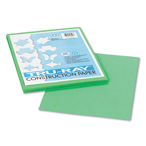 Image of Pacon® Tru-Ray Construction Paper, 76 lb Text Weight, 9 x 12, Festive Green, 50/Pack