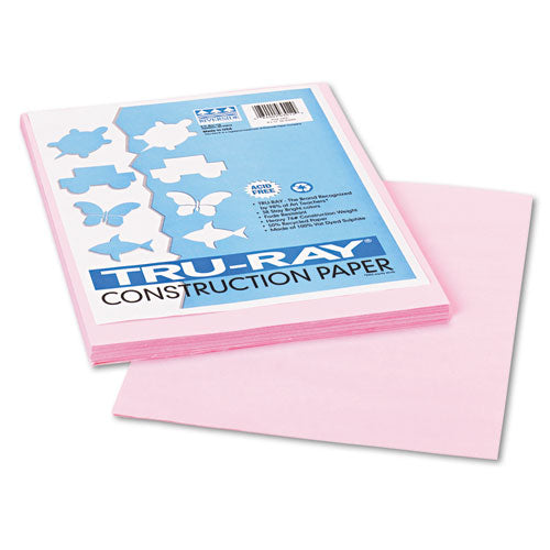 Image of Pacon® Tru-Ray Construction Paper, 76 lb Text Weight, 9 x 12, Pink, 50/Pack