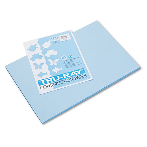 Image of Pacon® Tru-Ray Construction Paper, 76 lb Text Weight, 12 x 18, Sky Blue, 50/Pack