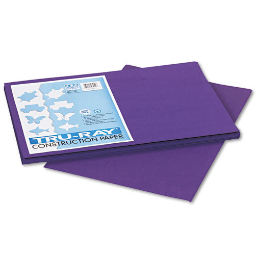 Image of Pacon® Tru-Ray Construction Paper, 76 lb Text Weight, 12 x 18, Purple, 50/Pack