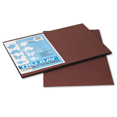 Image of Pacon® Tru-Ray Construction Paper, 76 lb Text Weight, 12 x 18, Dark Brown, 50/Pack
