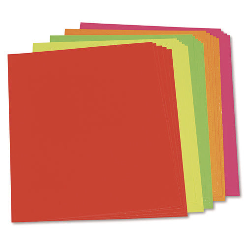 Image of Pacon® Neon Color Poster Board, 22 X 28, Lemon, Lime, Orange, Pink, Red, 25/carton
