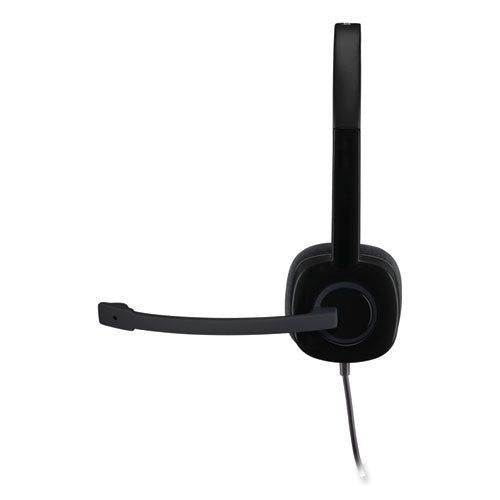 Image of Logitech® H151 Binaural Over The Head Headset, Black