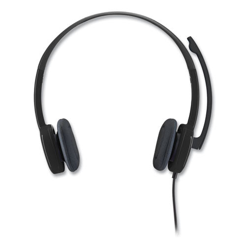 Image of Logitech® H151 Binaural Over The Head Headset, Black