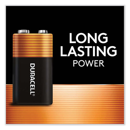 Image of Duracell® Coppertop Alkaline 9v Batteries, 12/box