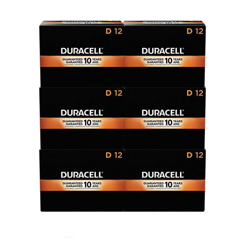 Image of Duracell® Coppertop Alkaline D Batteries, 72/carton