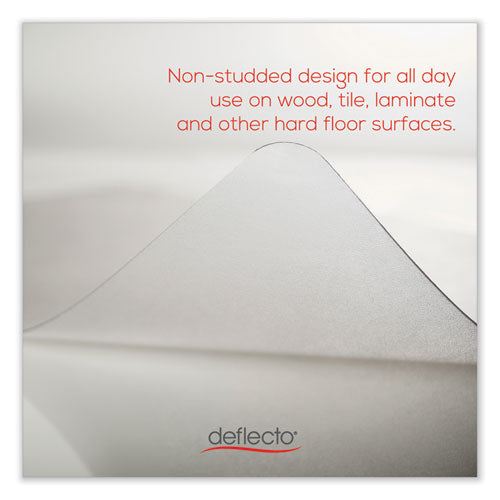 Image of deflecto® EconoMat All Day Use Chair Mat for Hard Floors, Flat Packed, 36 x 48, Clear