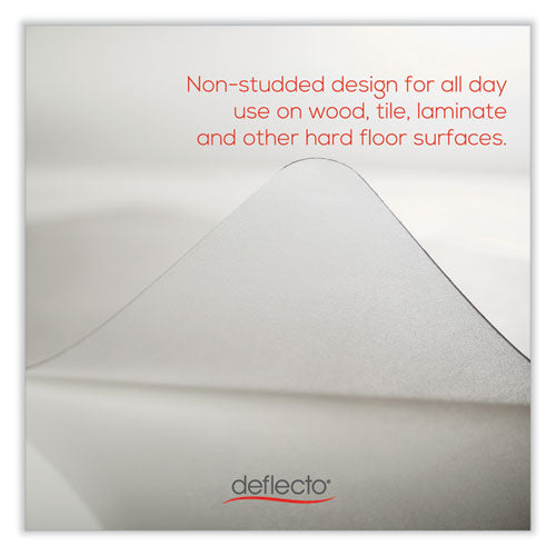 Image of deflecto® EconoMat All Day Use Chair Mat for Hard Floors, Flat Packed, 45 x 53, Clear