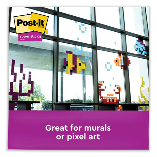 Image of Post-it® Notes Super Sticky Self-Stick Notes, 3" x 3", Saffron Red, 90 Sheets/Pad, 5 Pads/Pack