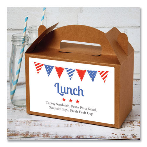 Image of Avery® Shipping Labels with TrueBlock Technology, Inkjet Printers, 5.5 x 8.5, White, 2 Labels/Sheet, 100 Sheets/Pack, 2 Packs