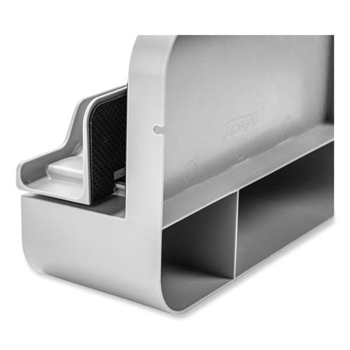 Image of deflecto® Standing Desk Large Desk Organizer, Two Sections, 9 x 6.17 x 3.5, Gray