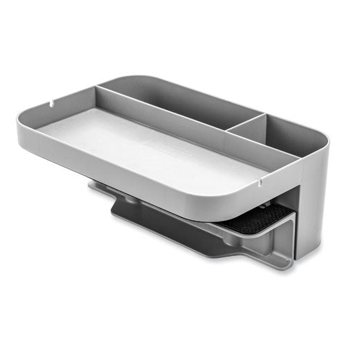 Image of deflecto® Standing Desk Large Desk Organizer, Two Sections, 9 x 6.17 x 3.5, Gray