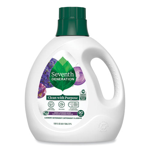 Image of Seventh Generation® Natural Liquid Laundry Detergent, Fresh Lavender, 135 oz Bottle, 4/Carton
