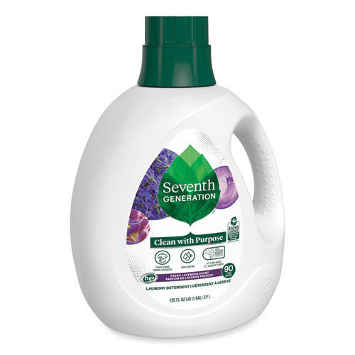 Image of Seventh Generation® Natural Liquid Laundry Detergent, Fresh Lavender, 135 oz Bottle, 4/Carton
