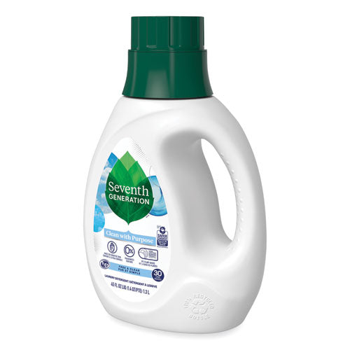 Image of Seventh Generation® Natural Liquid Laundry Detergent, Fragrance Free, 45 oz Bottle, 6/Carton