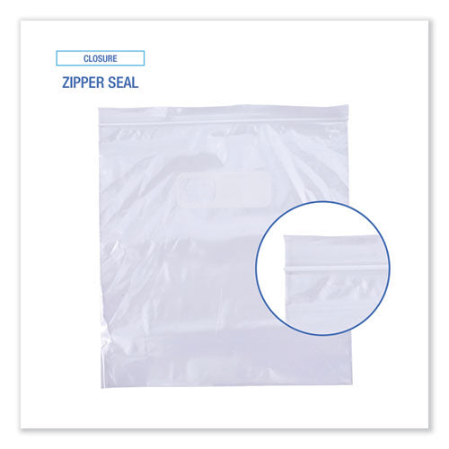Image of Boardwalk® Reclosable Freezer Storage Bags, 1 gal, 10.5" x 11", Clear, 250/Box