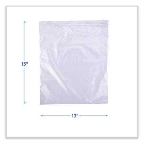 Image of Boardwalk® Reclosable Food Storage Bags, 2 Gallon, 13" x 15", Clear, 100/Box